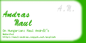 andras maul business card